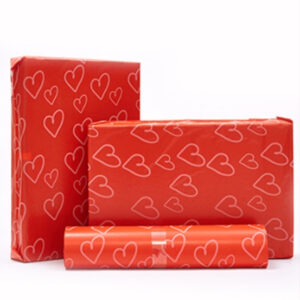 Xmas Red heart mailer bag (small 17x30cm, medium 25x35cm, large 28x42cm)