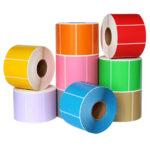Thermal colored sticky paper roll of 800stickers (60x40mm)