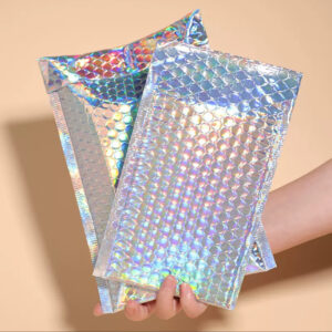 Silver holographic bubble mailer (pack of 10pcs)