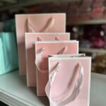 Plain light pink paper bag (pack of 5pcs)