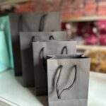 Plain black paper bag (pack of 5pcs)