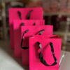 Plain deep pink paper bag (pack of 5pcs)