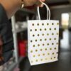 Valentine Gold & white polkadot craft bag